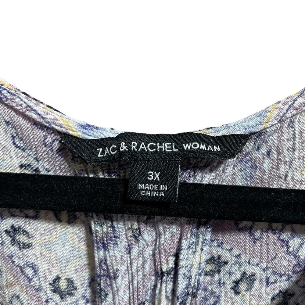 Zac & Rachel Floral Bell Sleeve Embroidered Blouse Women’s Size 3X - Picture 6 of 7